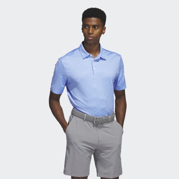 Polo De Golf Imprimé Adidas Ultimate365 Bleu