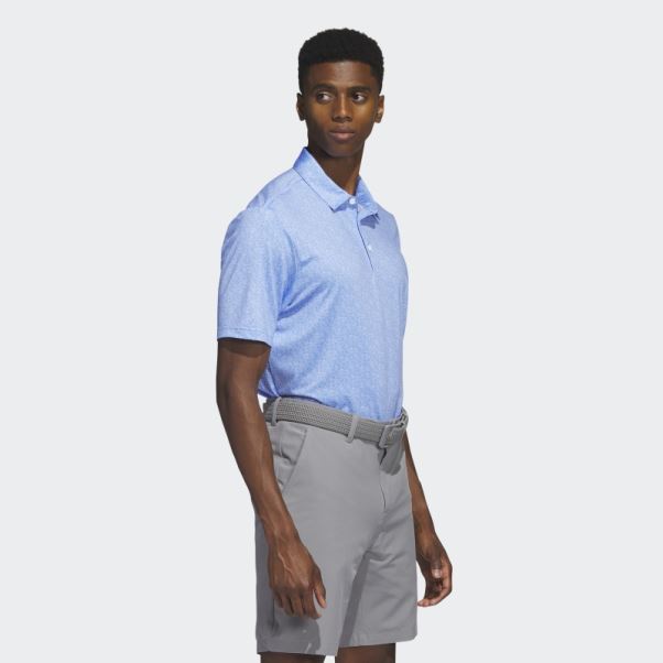 Polo De Golf Imprimé Adidas Ultimate365 Bleu