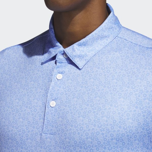 Polo De Golf Imprimé Adidas Ultimate365 Bleu