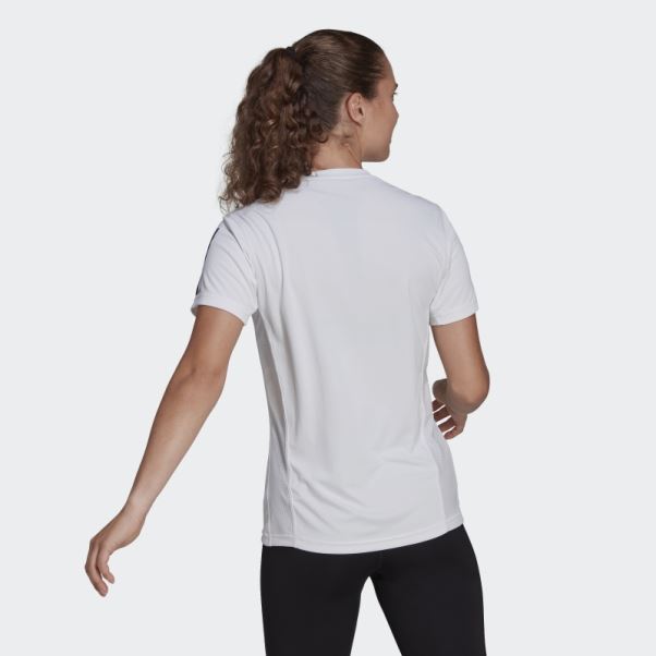 Propre Le T-shirt De Course Adidas Blanc