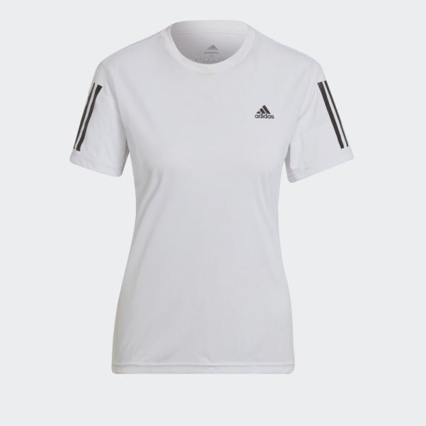 Propre Le T-shirt De Course Adidas Blanc