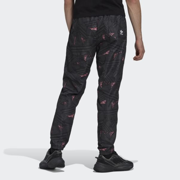 Pantalon De Survêtement Adidas Rekive Trefoil Allover Noir Chaud