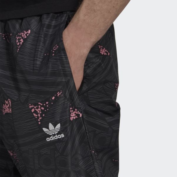 Pantalon De Survêtement Adidas Rekive Trefoil Allover Noir Chaud