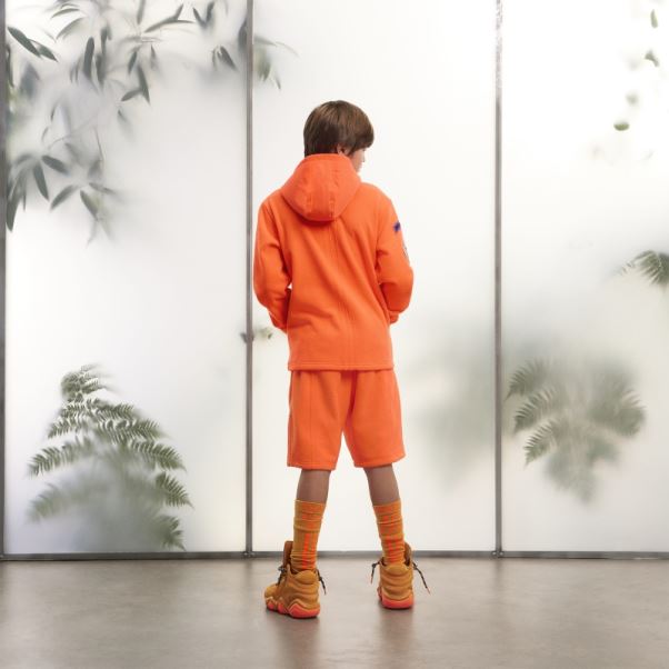 Sweat à Capuche Polaire Adidas Orange