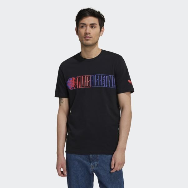 T-shirt Adidas X Paris Basketball Paris Pour Paris Noir