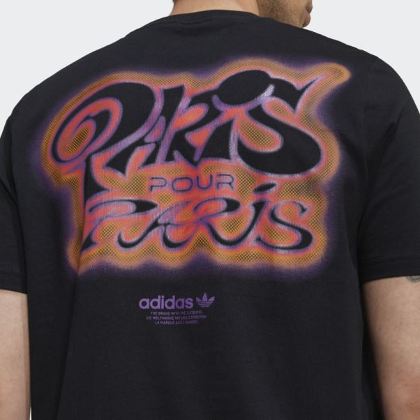 T-shirt Adidas X Paris Basketball Paris Pour Paris Noir