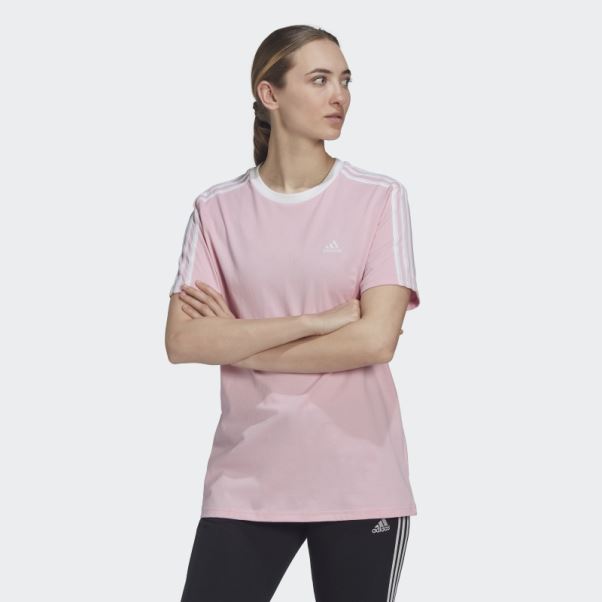 T-shirt Essentiel à 3 Bandes Adidas True Pink