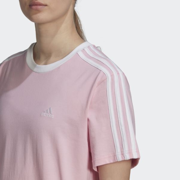 T-shirt Essentiel à 3 Bandes Adidas True Pink
