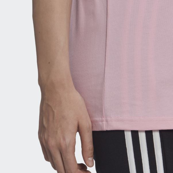 T-shirt Essentiel à 3 Bandes Adidas True Pink