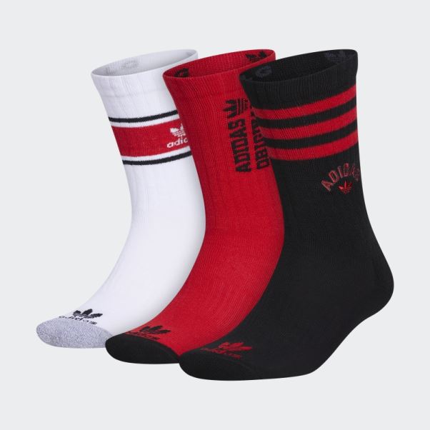 Chaussettes New Prep Crew Noires 3 Paires Adidas