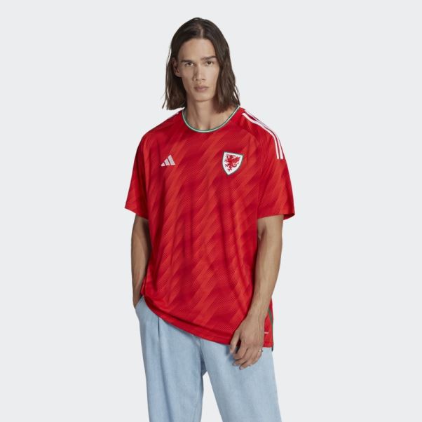 Adidas Maillot Domicile Pays De Galles 22 Rouge