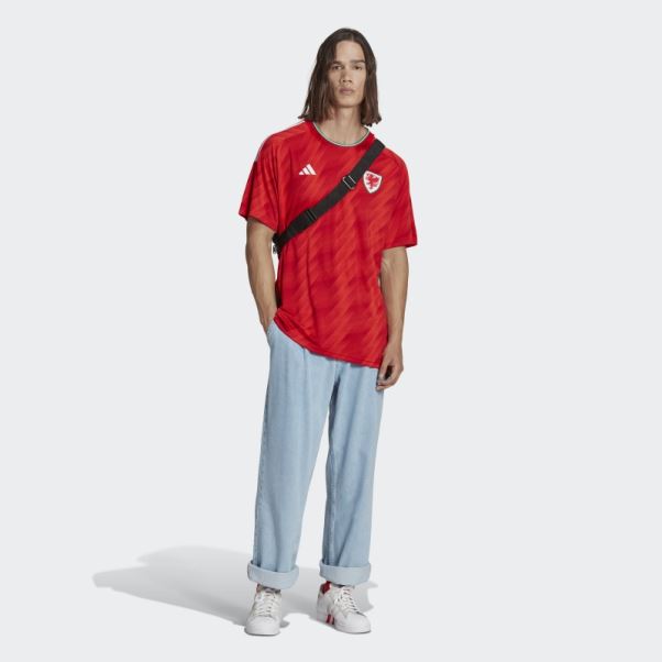 Adidas Maillot Domicile Pays De Galles 22 Rouge