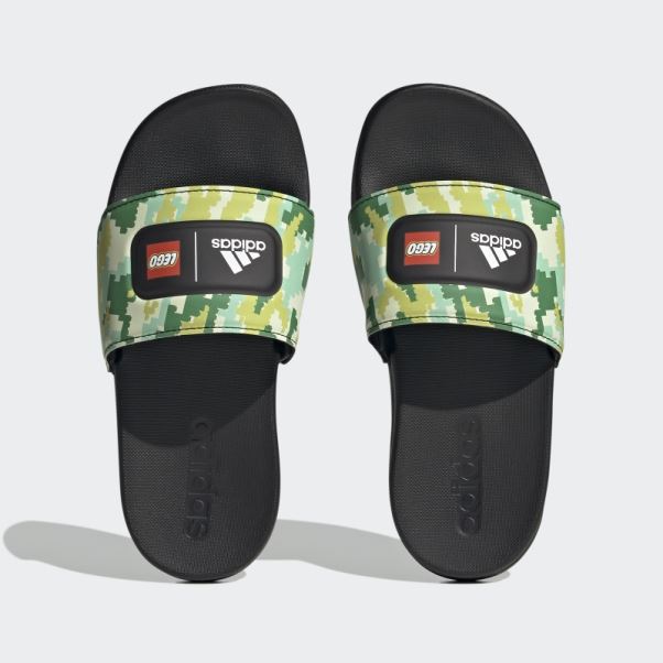 Claquettes Adidas Adilette X Lego Noir