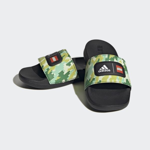 Claquettes Adidas Adilette X Lego Noir
