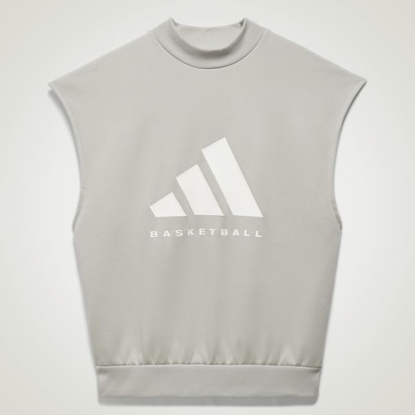 Sweat Adidas Basketball Sans Manches Metal Grey Hot