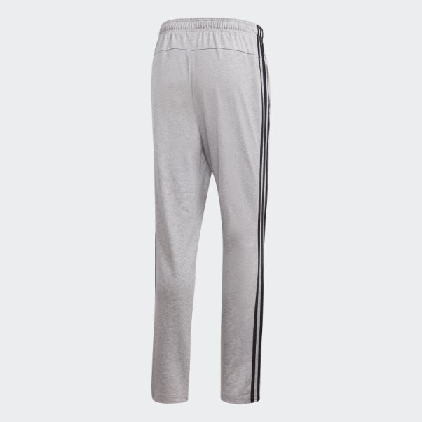 Pantalon Fuselé à Ourlet Ouvert Essentials Gris Moyen à 3 Bandes Adidas