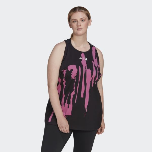 Adidas X Thebe Magugu Tennis New York Débardeur En Y (taille Plus) Noir Fashion