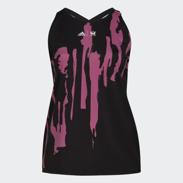 Adidas X Thebe Magugu Tennis New York Débardeur En Y (taille Plus) Noir Fashion