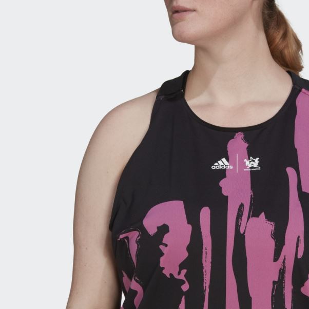 Adidas X Thebe Magugu Tennis New York Débardeur En Y (taille Plus) Noir Fashion