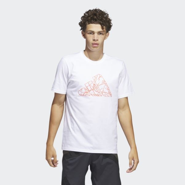 T-shirt Graphique De Basket-ball Pass Rock Blanc Adidas