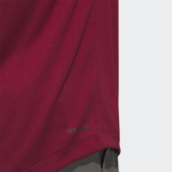 Adidas Colleg Bordeaux Sous Les Lumières Haut En Tricot à Manches Longues Et Fermeture éclair 1/4
