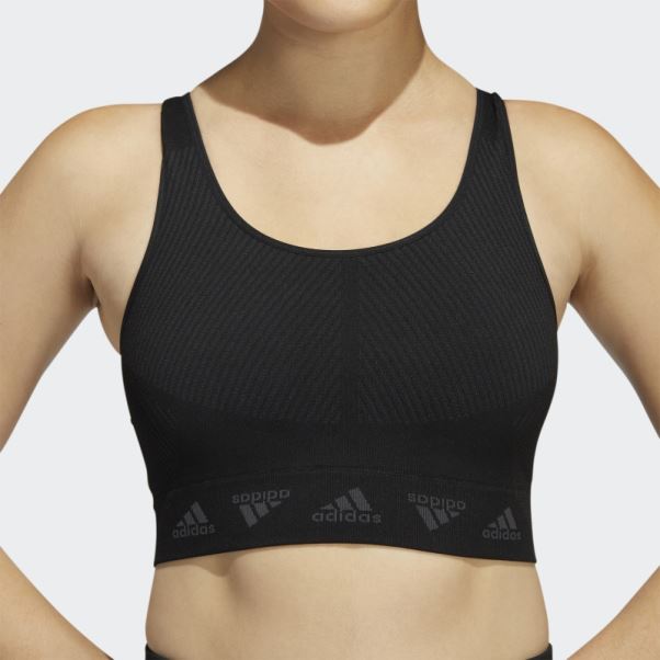 Soutien-gorge à Maintien Léger Adidas Aeroknit Noir Fashion