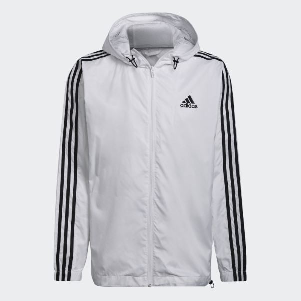Coupe-vent Tissé à 3 Bandes Adidas Essentials Blanc