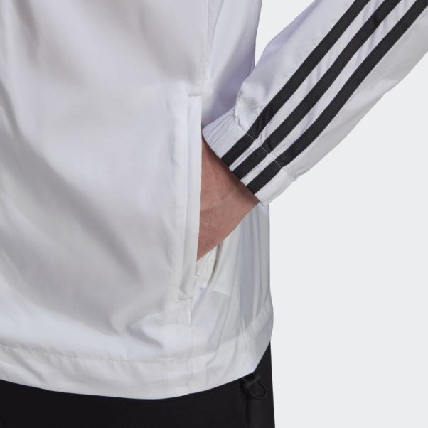 Coupe-vent Tissé à 3 Bandes Adidas Essentials Blanc