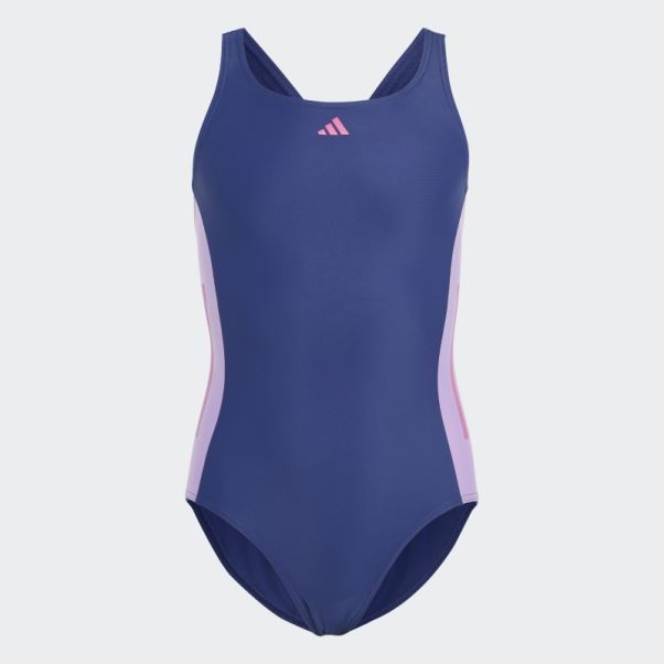 Maillot De Bain Coupe 3 Bandes Adidas Victoire Bleu