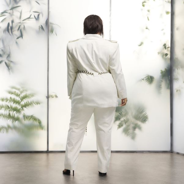 Adidas Pantalon De Costume En Sergé (grande Taille) Blanc