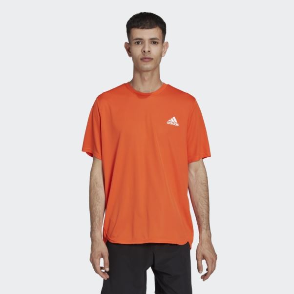 Adidas Aeroready Conçu Pour Le Mouvement Tee Orange