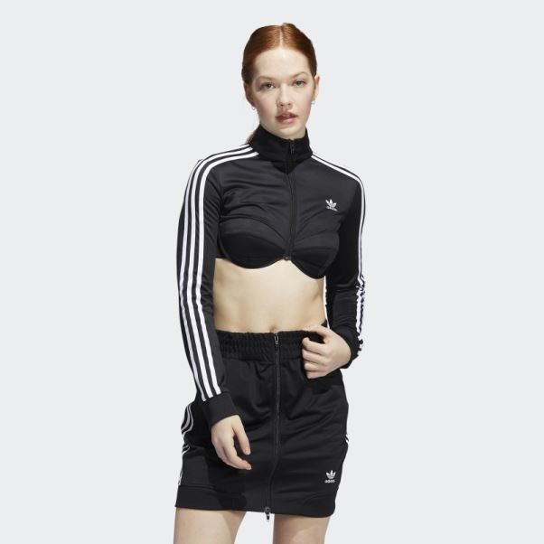 Adidas Jeremy Scott Monogram Crop Track Veste Noir