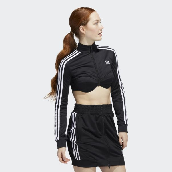 Adidas Jeremy Scott Monogram Crop Track Veste Noir