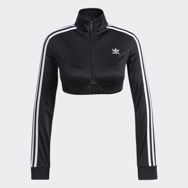 Adidas Jeremy Scott Monogram Crop Track Veste Noir