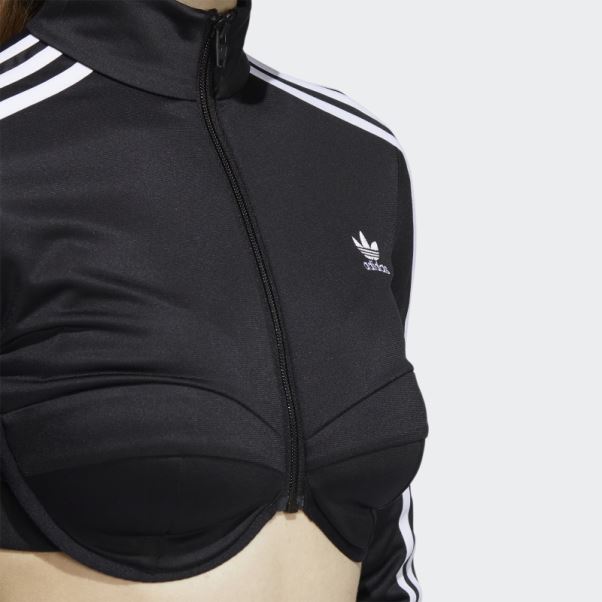 Adidas Jeremy Scott Monogram Crop Track Veste Noir