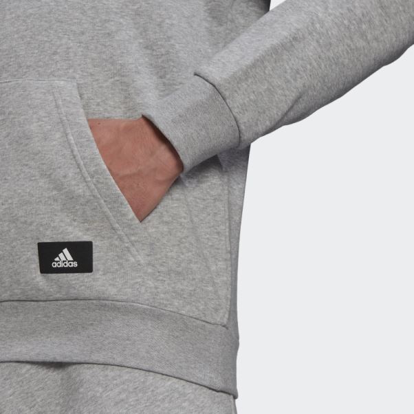 Adidas Sweat à Capuche Future Icons Gris Moyen