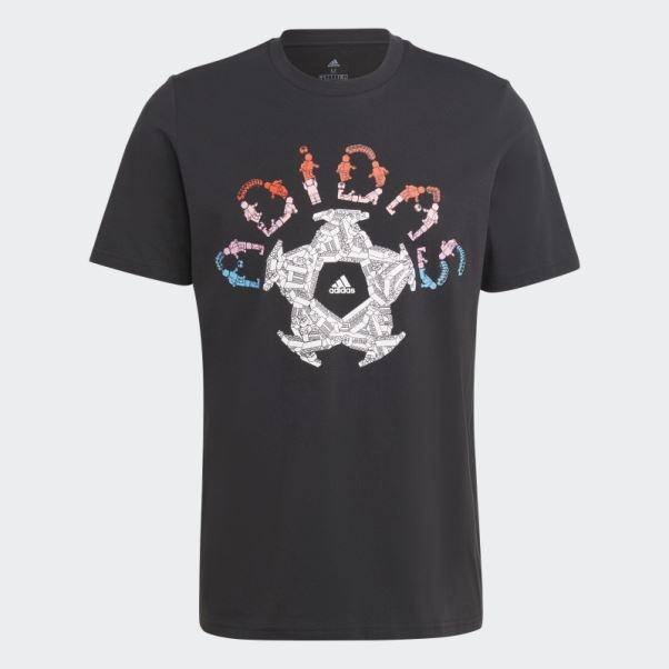 T-shirt Graphique Adidas X Lego Soccer Stadium Noir Chaud