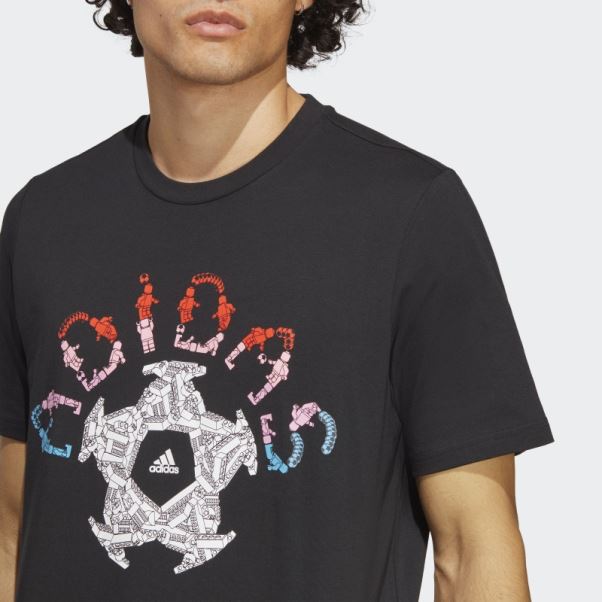 T-shirt Graphique Adidas X Lego Soccer Stadium Noir Chaud