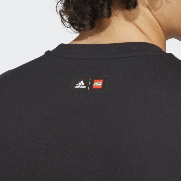 T-shirt Graphique Adidas X Lego Soccer Stadium Noir Chaud