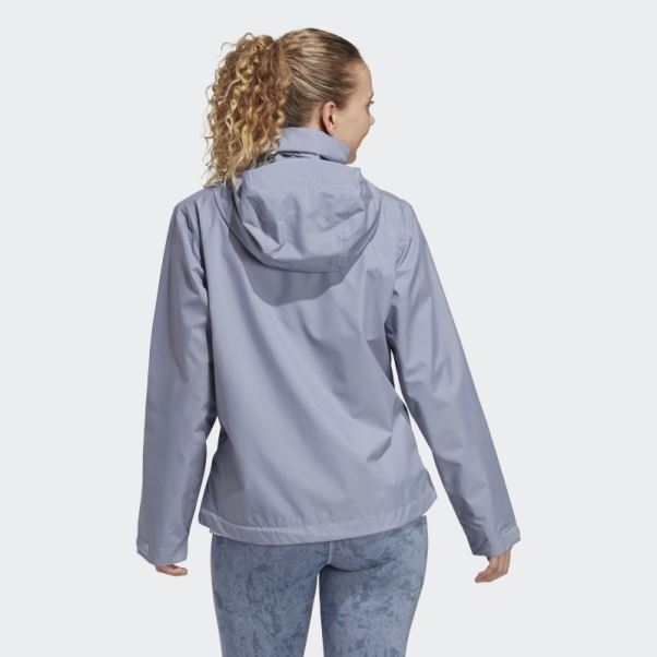 Veste De Pluie 2 Couches Adidas Silver Violet Terrex Multi Rain.rdy