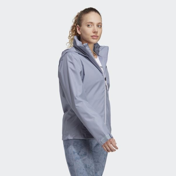 Veste De Pluie 2 Couches Adidas Silver Violet Terrex Multi Rain.rdy