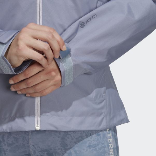 Veste De Pluie 2 Couches Adidas Silver Violet Terrex Multi Rain.rdy