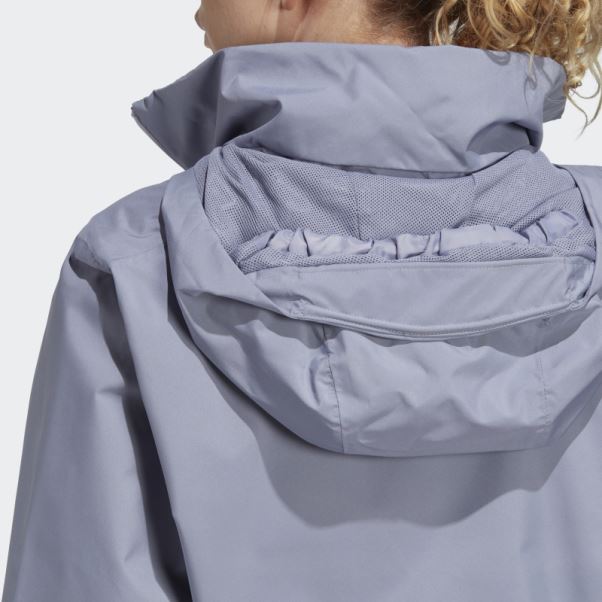Veste De Pluie 2 Couches Adidas Silver Violet Terrex Multi Rain.rdy