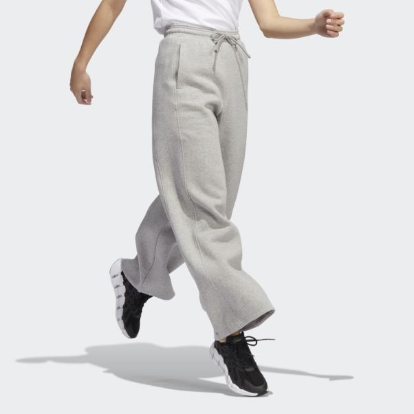 Pantalon Large En Polaire All Szn Gris Moyen Adidas