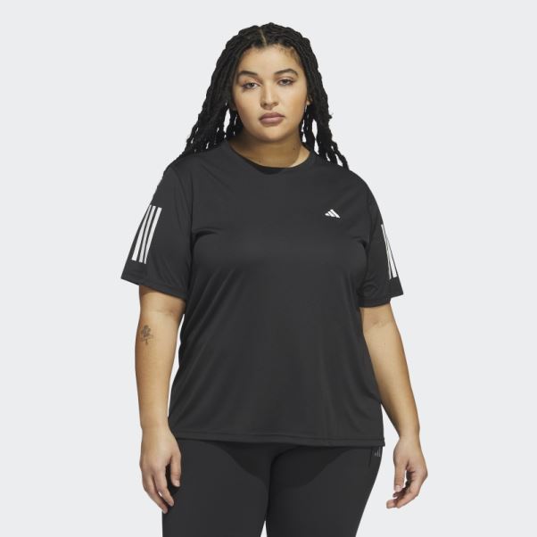 Adidas Possède Le T-shirt De Course (taille Plus) Noir