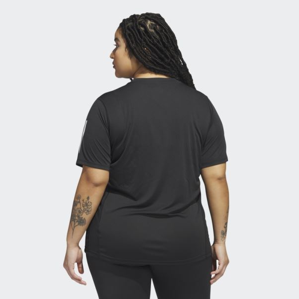 Adidas Possède Le T-shirt De Course (taille Plus) Noir