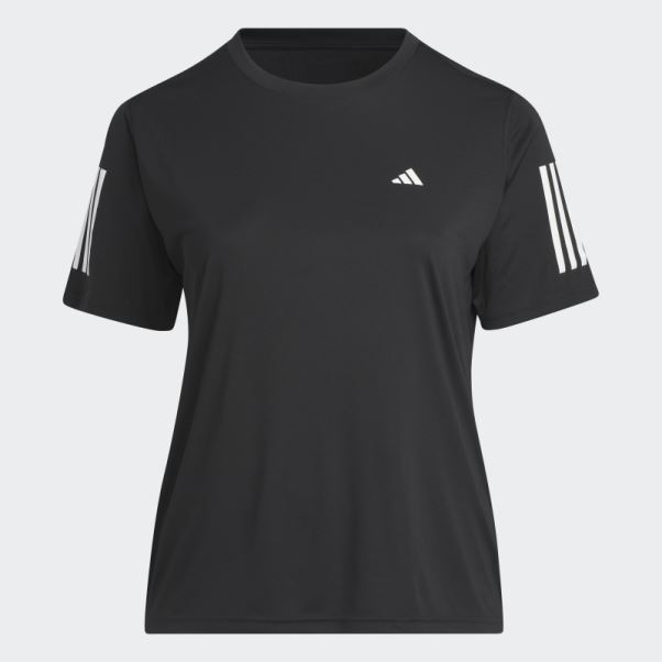 Posséder Le T-shirt De Course (taille Plus) Adidas Noir