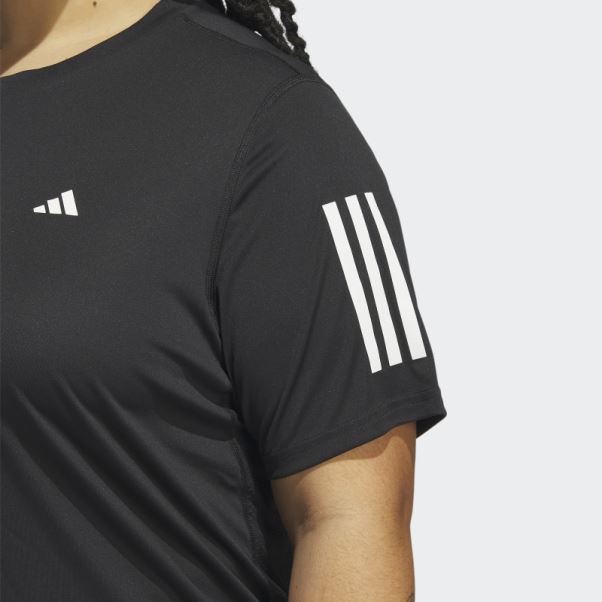 Posséder Le T-shirt De Course (taille Plus) Adidas Noir
