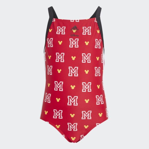 Adidas X Disney Mickey Mouse Monogram Maillot De Bain écarlate