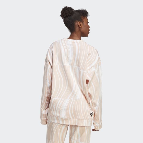 Sweat Graphique Adidas By Stella Mccartney Truecasuals Rose Poudré